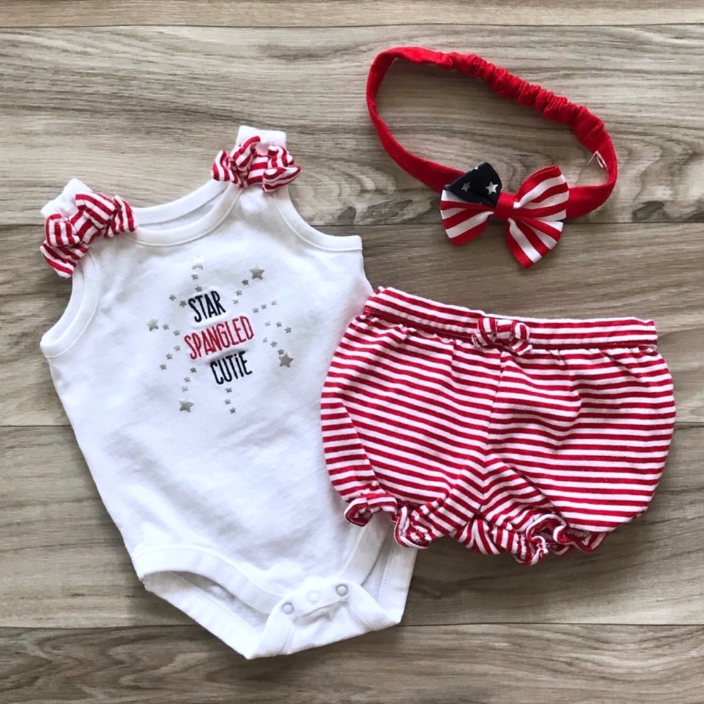 Gymboree 4th of July Set 3pcs